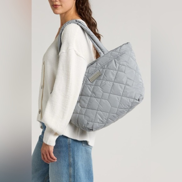 NEW Marc Jacobs Gray Quilted Tote Bag - Picture 2 of 8
